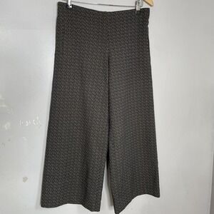 NIU Wide Legged Cropped‎ Culottes Trousers Pants Patterned Gauchos Womens Medium